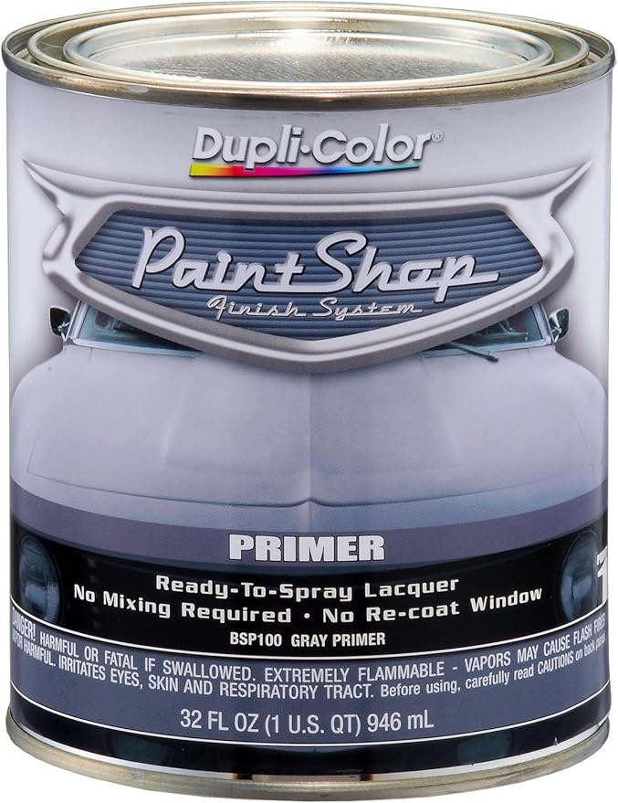 Dupli-Color BSP100-2 PK Paint Shop Finish System Car Primer Paint – Grey Primer - 32 oz. Automotive Paint