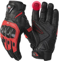 KEMIMOTO Sheepskin Leather Motorcycle Gloves for Men, Protective Motorcycle Gloves for Motocross Motorbike Dirt Bike Bicycle Racing ATV UTV