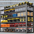 67" W Garage Shelving Heavy Duty, Adjustable 6 Tier Metal Shelves, Commercial Metal Shelf Rack, Industrial Shelving