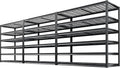 REIBII 3500LBS Garage Shelving, Adjustable Storage Shelves Heavy Duty, 6 Tier Heavy Duty Shelving, Metal Shelving Unit for Warehouse, Basement, Industrial, 55" W x 26" D x 84" H, Black, 3 Pack