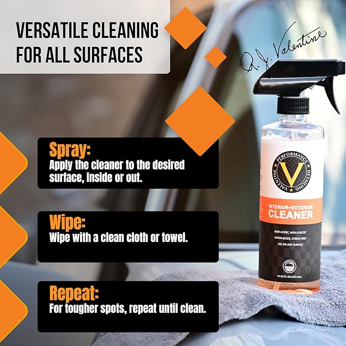 VPD Car Interior & Exterior All Purpose Cleaner 16oz - Versatile Interior & Exterior Use, Safe & Effective Non Acidic Formula, Removes Grease, Grime & Dirt, Engine & Rim Cleaner, Citrus Scent
