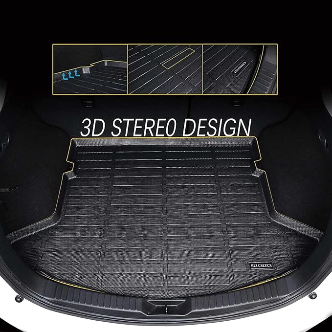 KELCSEECS® Floor Mats & Cargo Liner Custom for 2025 2024 2023 Kia Sportage(Not Fit Hybrid) All Weather Car Mats Floor Liners Trunk Mat Cargo Mat Kia Sportage Floor Mats Trunk Liner Accessories