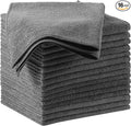 16 Pcs Microfiber Cleaning Cloth 16x16 Inch Microfiber Towels for Car Ultra Absorbent Cleaning Rags Reusable Lint Free Streak Free Detailing Towel for Car Washing Drying Dusting (Gray)