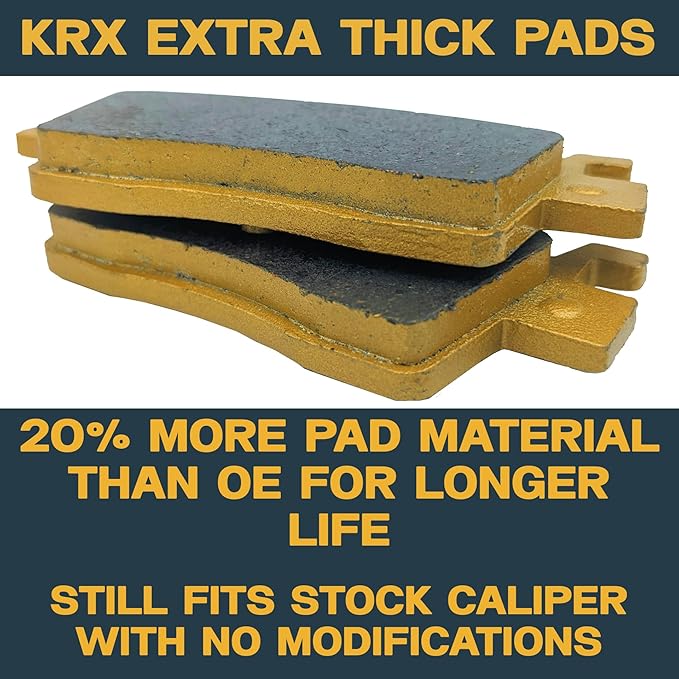 Extra Thick Ceramic Brake Pad Set fits Kawasaki KRX/KRX4 1000 2020-2025 Front & Rear (Extra Thick)