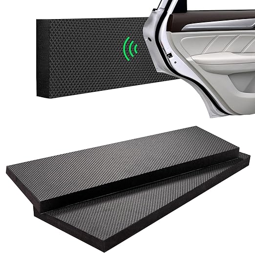Spurtar Garage Wall Protector, 2 Pack Garage Car Door Protector and Mesh Fabric Thick Adhesive Padding, Resilient EVA Foam Car Door Bumper Guards for Parking Aid, 15.7" x 5.9“x 3/4"