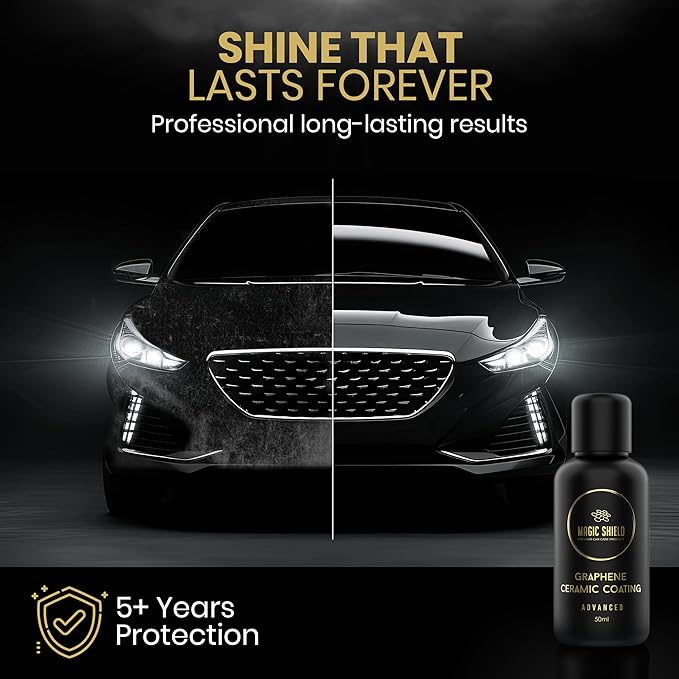 Graphene Coating for Cars │ Self-Healing, 5+ Years Durability │ Advanced SiO2 Ceramic Protection - High Gloss, Anti-Scratch - Perfect for Cars, Motorcycles, Marine, and RVs