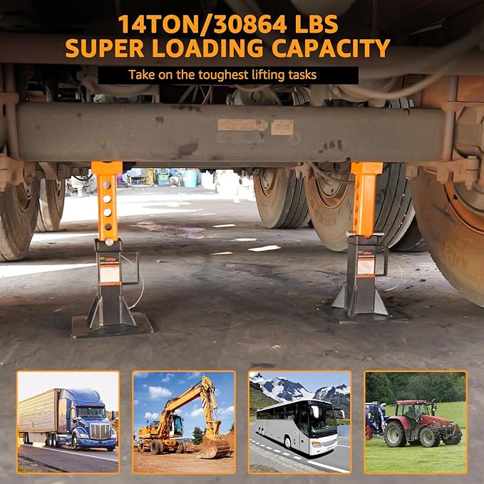 BESTOOL Heavy Duty Jack Stand，Car Jack Stand with Security Locking Pins-14 ton(28000Ibs) Capacity, 2 Pack