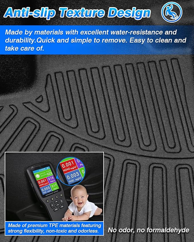 Cartist Floor Mats Custom Fit for Chevrolet/Chevy Trax 2024 2025 Accessories All Weather Floor Liners for Trax Heavy Duty TPE Odorless