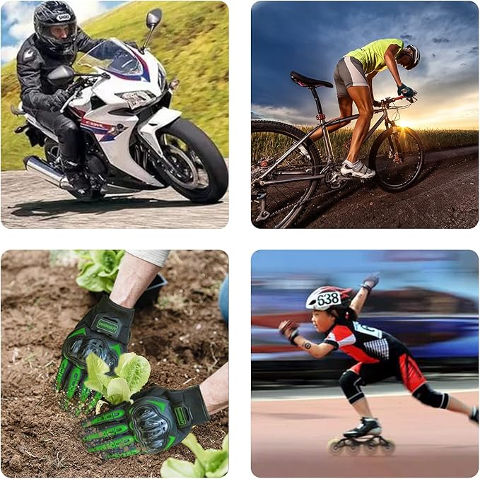 Motorcycle Gloves Touch Screen Full Finger Riding Gloves Knuckle Protection for Men and Women for Dirt Riding, Road Racing, Cycling, Climbing Work Outdoor Sports