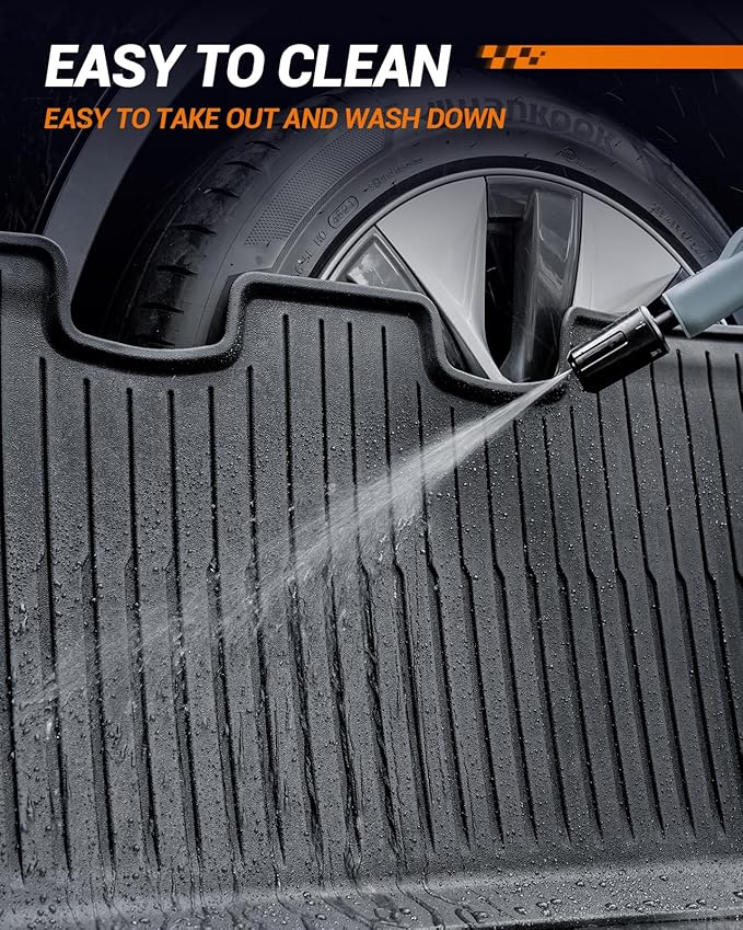 SEALIGHT Floor Mats for Tesla Model y 5-seat 2020-2024, Car Mats All Weather Protection Custom Floor Liners,Waterproof Non-Slip Full Set of Trunk Mats Cargo Liners(Not Fit 7-Seat)