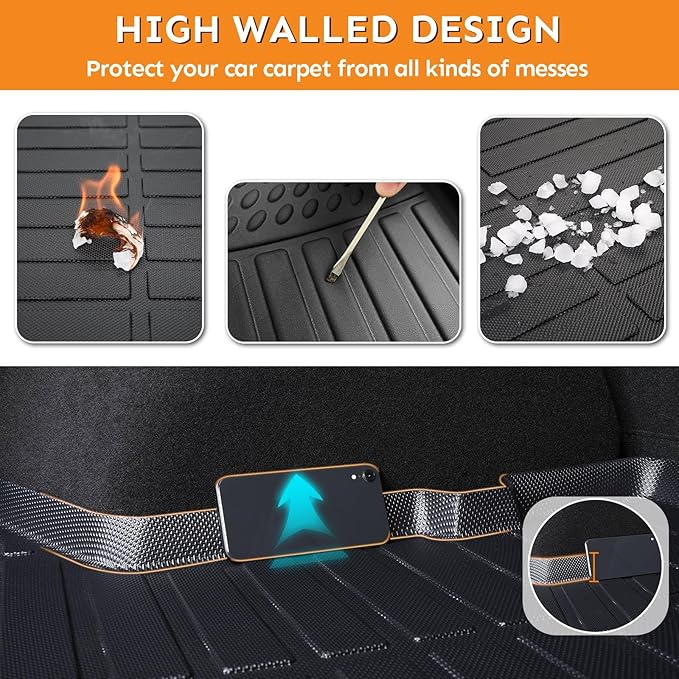 Binmotor-Floor Mats Cargo Liner Set for Subaru Forester 2025(Not fit Hybrid/PHEV/Wilderness), All Weather TPE Car Floor Mats for Subaru Forester Accessories Custom Fit Vehicle Mats