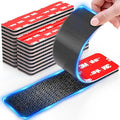 Hook and Loop Strips with Super Adhesive Heavy Duty, Made of 3M, Heat Resistant Waterproof, Outdoor or Indoor Use, 16 Sets Black 0.98x3.94 Inch