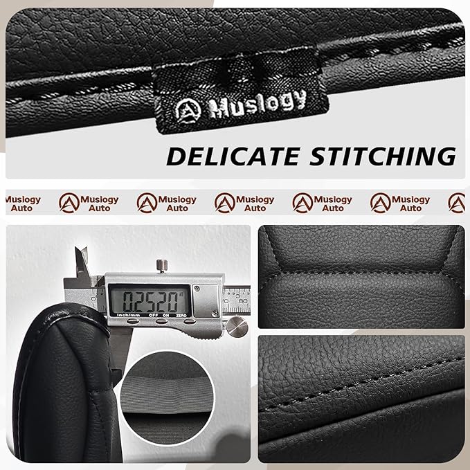 Muslogy Center Console Armrest Cover Compatible with Nissan Kicks S SV SR 2025 Comfort Armrest Pad Arm Rest Cushion Vegan Leather Protector Regular Thick