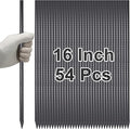 VVOKGO Rebar Stakes 16 Inches Ground Concrete Form Stakes (54pcs), Straight Metal Spikes Heavy Duty with Chisel Point End, 5/16" Diameter Steel Anchors for Fence, Concrete Timber, Garden Plants, Black