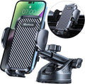 3-in-1 Car Phone Mount [2025 Upgraded Suction Cup] - Dashboard/Vent/Windshield, 60LBS Strong Hold, 360° Rotation, Thick Case Friendly - Fit iPhone 14/Samsung Galaxy & All Phones (Black)