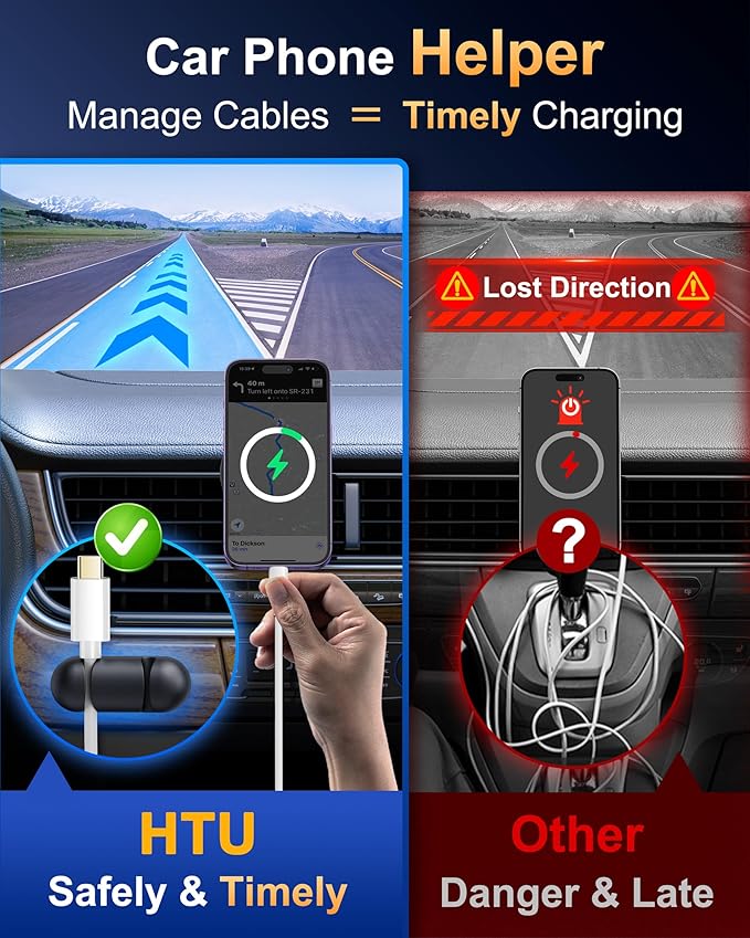 HTU 2025 Best Car Phone Holder 【Ultimate 5-in-1 & Upgraded 100+LBS Strongest Suction】【True Military-Grade & Safety Cert】 360° Windshield Dashboard Vent Mount Stand for iPhone Android & Truck, Black
