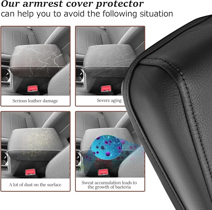 SKTU 2024 Tigua n/ 2024 Taos Accessories Center Console Cover for 2018-2024 Volkswagen Tigua n/ 2022-2024 Volkswagen Taos Armrest Cover 2024 Taos Accessories 2024 Taos Center Console Cushion