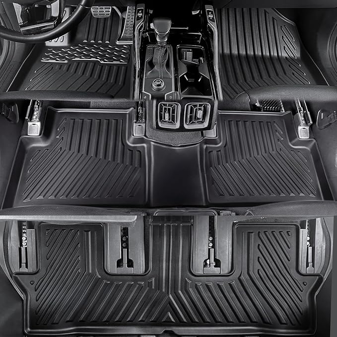 GALVAGNIATE Floor Mats for 2021-2024 2025 Kia Sorento 6-Seat/7-Seat (Not for Hybrid), All Weather TPE Floor Mat and 2-in-1 Cargo Liner with Backrest Mat for Sorento Accessories