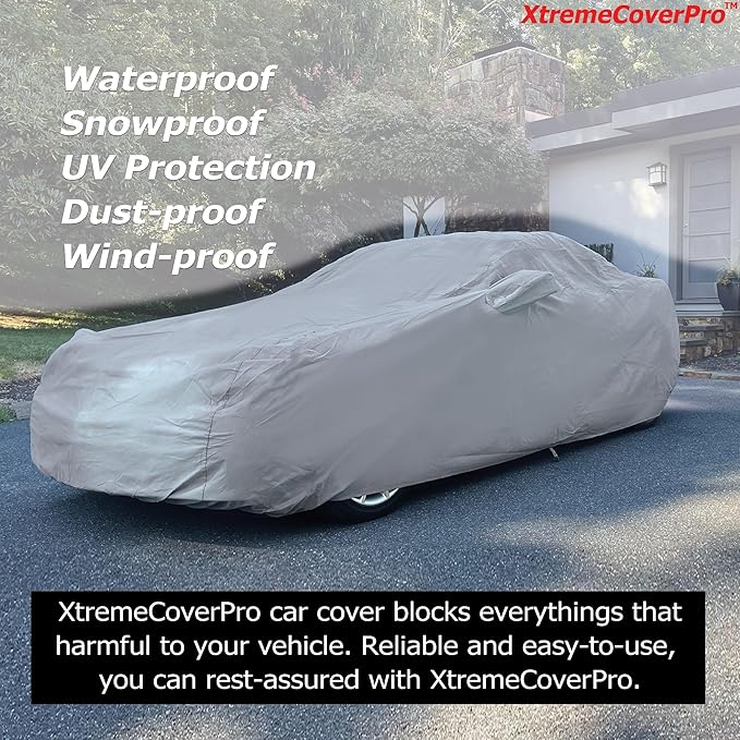 All Weather Waterproof car Cover Good for rain Snow uv Protection dust Small Coupe 350Z Z4 Sky Crossfire SLK GR86 RX-8 BRZ SLC300 Speedster Gray