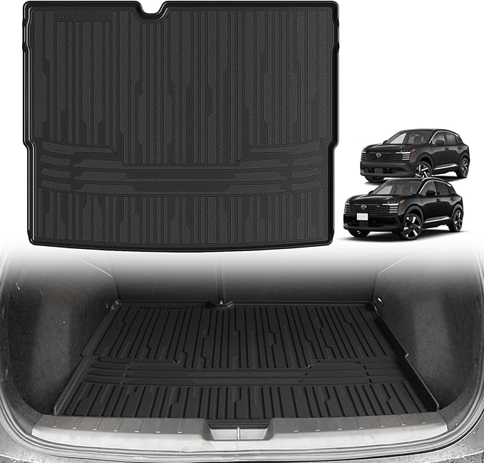 TripleAliners Trunk Mat All Weather Liners Compatible with 2025 Nissan Kicks Interior Accessories Custom Fit Anti-Slip TPE Full Coverage Protection Rear Trunk Floor Mat (SV SR Trim Level ONLY)