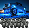 Honalia Rock Lights for Trucks 14 pods, RGB Truck Rock Lights with Music Mode, Neon Light Kits for UTV ATV Golf Cart RZR