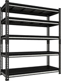48" W Garage Shelving Heavy Duty，3000LBS Loads Adjustable Garage Storage Shelves, 5-Tier Metal Shelving Units and Storage Racks Heavy Duty, 48”W x 24”D x 78”H，Silver