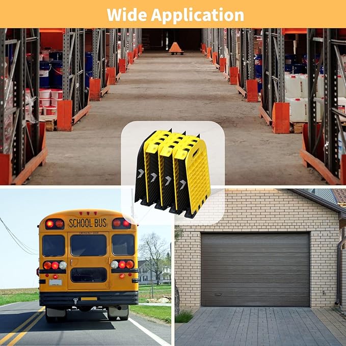 Collapsible Speed Bumps for Road - 10 Ft Portable Traffic Hump for Driveway, Parking, Asphalt to Gravel (Portable Speed Bump 10 Ft)