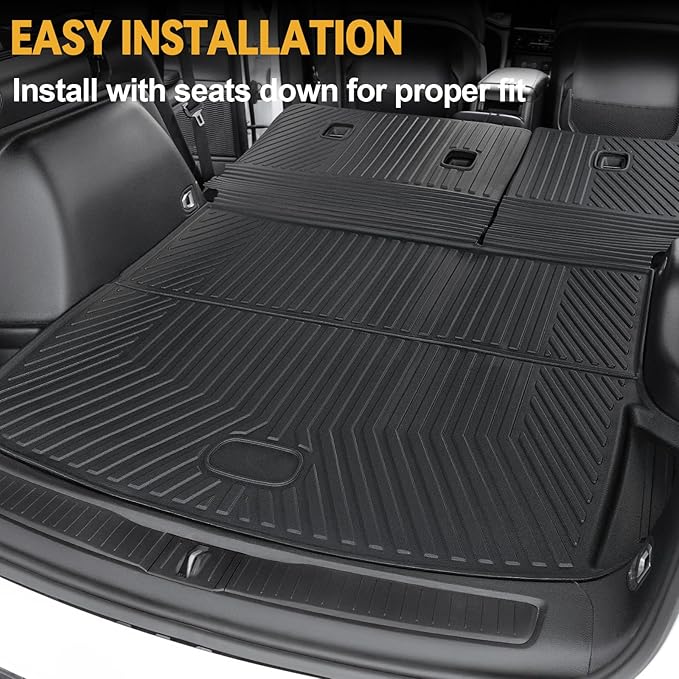 Floor Mats Set for 2022-2025 Jeep Grand Cherokee Accessories, Full Coverage All Weather Floor Mats Cargo Mat with Backrest Protectors & Door Sill Guards (Include 4xe Not for L or WK)