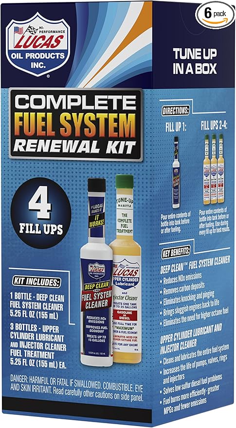 Lucas Oil 10966 Complete Fuel System Renewal Kit (Pack of 6)