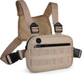 Outdoor Chest Bag For Men, EDC Chest Pack With Built-In Phone Holder, Lightweight Chest Rig Pouch