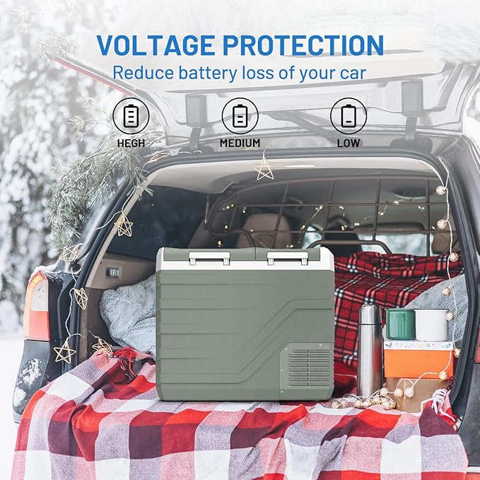 Alpicool 12 Volt Car Refrigerator Portable Refrigerator for Car 12V Refrigerator Dual Zone 41 Quarts Portable Fridge for Car (-4℉~68℉) 12V/24V Electric Car Cooler for Vehicle Camping RV Refrigerator