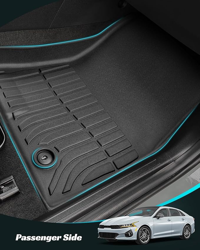 for KIA K4 2025 Floor Mats Cargo Liner LX LXS EX GT-line Turbo All Weather Season Car Interior Soft Rubber Trunk Carpet Waterproof Anti-Slip Tech Automotive Accessories Black(Not Fit for 2024 2023)
