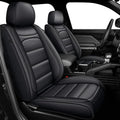 AOMSAZTO Ford Ranger Seat Covers: Full Set Custom Fit 2019 2020 2021 2022 2023 2024 2025 Ford Ranger XLT/XL/Lariat Waterproof Leather Seat Protector(5 Seats, Black)