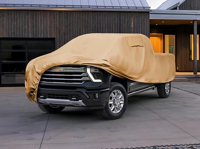 Heavy Duty Outdoor Car Cover Custom Fit for Chevy Silverado,Windproof All Weather Waterproof Sun Rain UV Dust Snow Protection Outdoor Car Covers