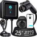 EVIQO Level 2 EV Charger – 48 Amp (11.5 kW) 240V – Wall EV Charger Level 2, NEMA 14-50 Plug/Hardwired, J1772 25' Cable, Enhanced Wi-Fi – UL, Energy Star, ETL Certified EVSE, Car Charging Station GEN 2