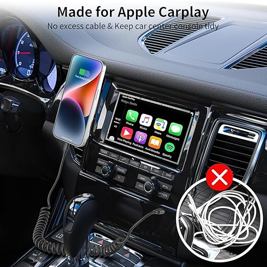 Coiled USB C to Lightning Cable 3FT, 2 Pack Short Car Charger Cord Fast Charging Retractable USB C to iPhone Cord for CarPlay Compatible with iPhone 14/13/12/11Pro/X/XR/8/7/6s/Plus