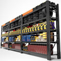 Garage Shelving Heavy Duty - 236" W Extra Large Metal Shelving Units and Storage for 24000lbs, 5 Tier Adjustable Basement Storage Industrial Shelves Pallet Racking Organizer (236" W x 98.4" H)