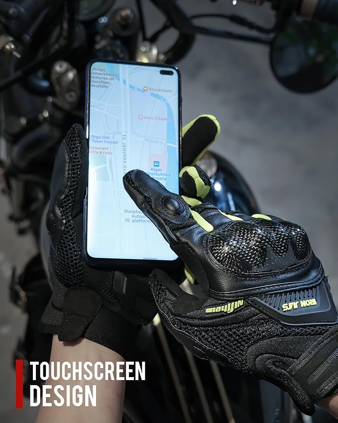 Motorcycle Gloves Touch Screen for Men Women Padding Hard Knuckle Cycling Motorbike ATV Hiking Riding Climbing Glove