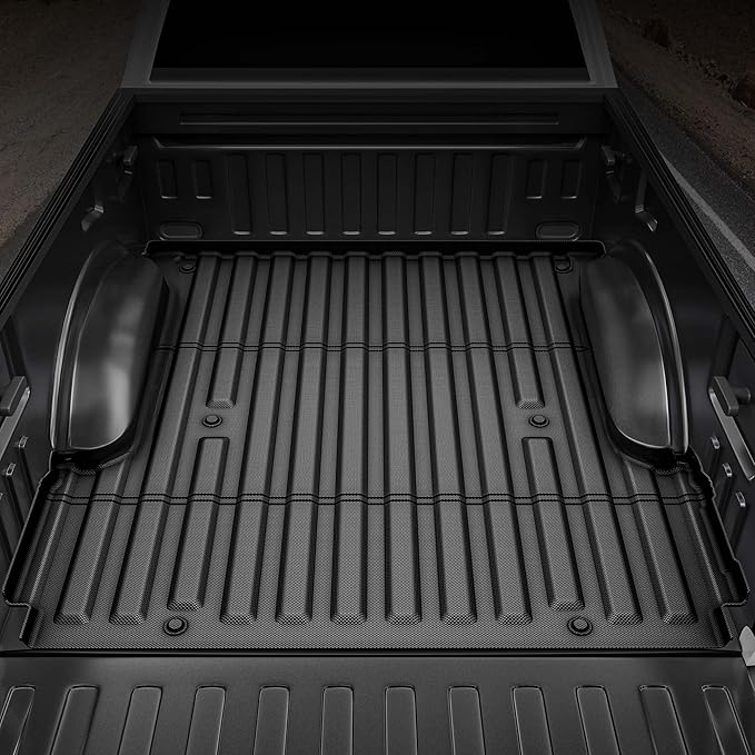 OEDRO Truck Bed Mat Fit for 2024 2025 Toyota Tacoma 5FT, TPE All Weather 2024 Tacoma 5FT Heavy Duty Pickup Bed Liner Accessories, Black