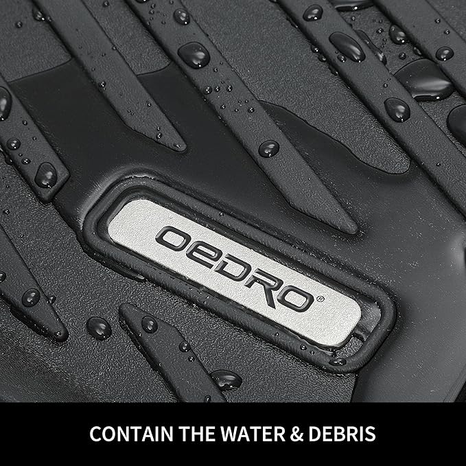 OEDRO Upgraded Floor Mats Fit for Toyota Grand Highlander 2024 2025 w/Subwoofer 7 Seat (Include Hybrid), TPE Interior Seat Back Covers and Cargo Liner Behind 3rd Row (Trunk Mat with Backrest Mat)