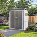 MyVoice 3x5 FT Wooden Outdoor Storage Shed with 4 Vents & 2 Adjustable Windows, DIY Cedar Tool Shed Kit, Garden Bike Firewood Storage, Waterproof Backyard Outdoor Shed for Patio, Lawn, Yard & Garage