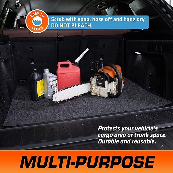 Armor All Premium Maintenance Mat Oil Spill Garage Floor Mat, (30" x 59") (2-Pack), Absorbent, Waterproof, Contains Liquids, Protects Garage Surface or Driveway, Reusable, Washable, Durable (USA Made)