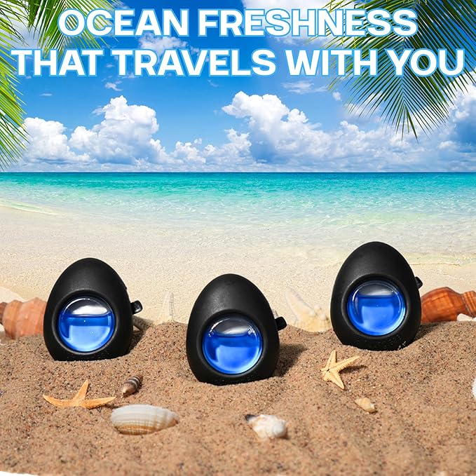 Air Jungles Car Air Freshener Vent Clip 5 Count, Variety Pack – New Car, Ocean, Lavender, Honey Peach, Hawaii Mahalo, 4 ml Each, Long-Lasting Odor Eliminator, Up to 150 Days Freshness for Auto