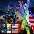 DREAMIZER 2PCS 3FT RGB Whip Lights for UTV ATV Brighter Spiral Chasing Lighted Antenna Whip for Side by Side with APP and Remote Control for Jeep Off-Road RZR Polaris Truck Car 4X4 Sand Buggy Dune
