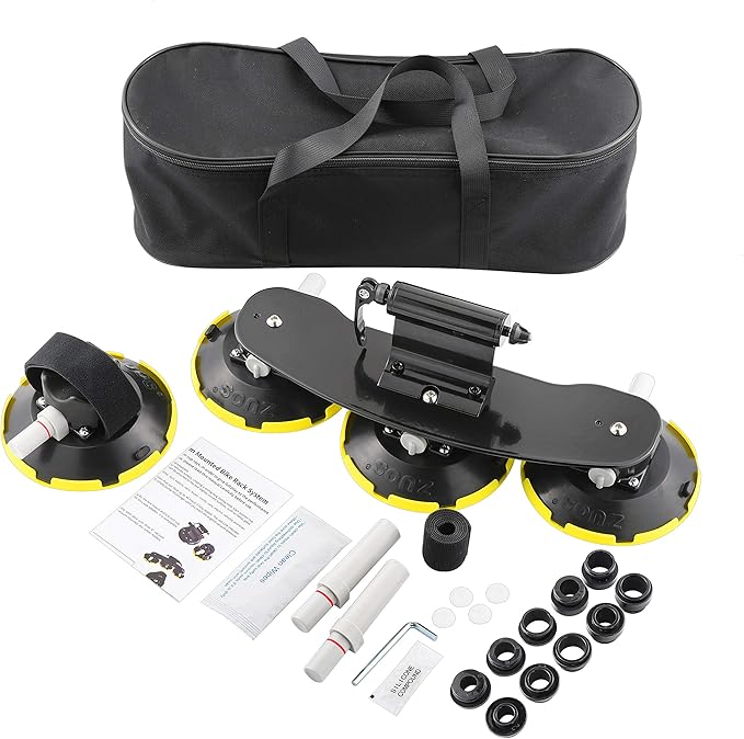 Bike Rack for Car Roof, Vacuum Suction Cup Bicycle Carrier Aluminium Alloy Roof Rack, with 5 Adapters for Most Bikes, 9x100mm/12x100mm/15x100mm/15x110mm/20x100mm/20x110mm (6" Suction Carrier)