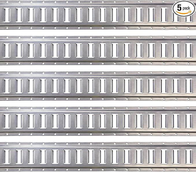 US Cargo Control E Track, Made in USA, 12 Gauge Steel 5 FT Galvanized E Track Rail (5-Pack) Horizontal ETrack Rails for Trailers, Garages, Cargo Vans, 6,000 Pounds Break Strength Per E-Track Slot