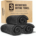 3-Pack Microfiber Towels for Cars (24" x 35"), Extra Large Super Absorbent Car Drying Towel, Drying Towel for Car & Trucks, Car Towels Drying with No Streaks & Scratches