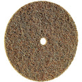 CS Unitec 80615 FIX Fleece (Nonwoven) Disc for The FIX Hook and Loop System, 4-1/2" Diameter, Coarse (Brown) (Pack of 10)