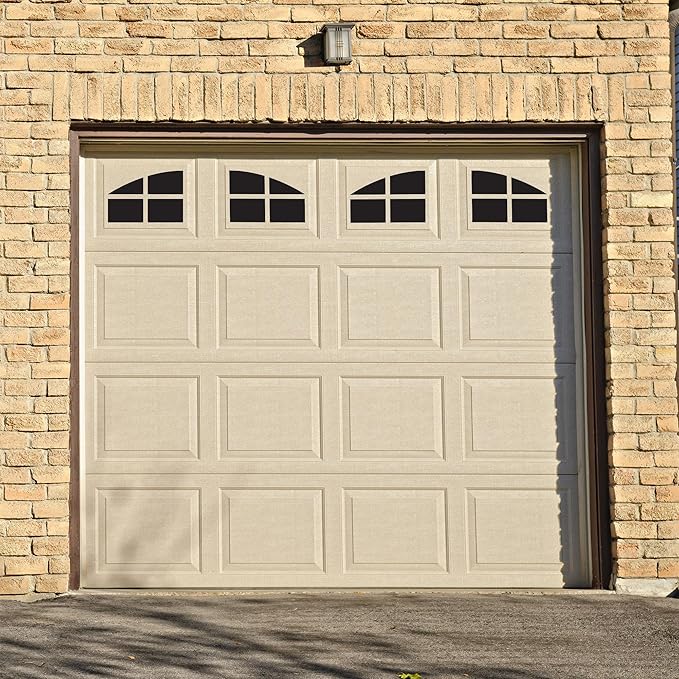 Household Essentials 216 Magnetic Faux Garage Door Windows | 16 Pieces for Single Car Steel Garage Door | Black