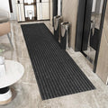 Ottomanson 2' x 35' Hallway Runner with Scraper Pile Extra Durable Non-Slip Rug Mat for Indoor & Outdoor Use - Ideal for Kitchen, Entryway, Patio & Garage - High-Traffic Carpet, Black